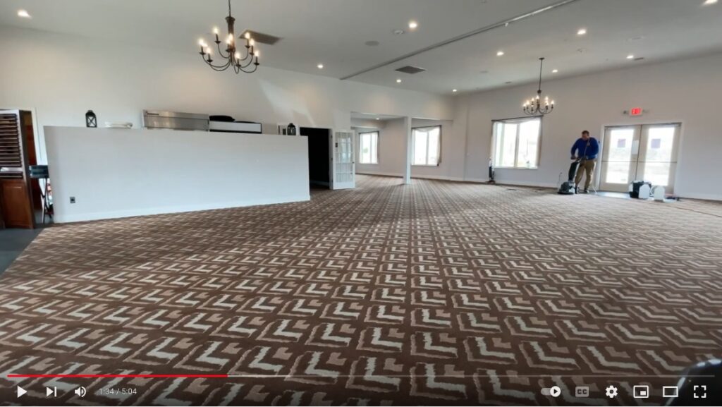 Image of ballroom carpet cleaning.